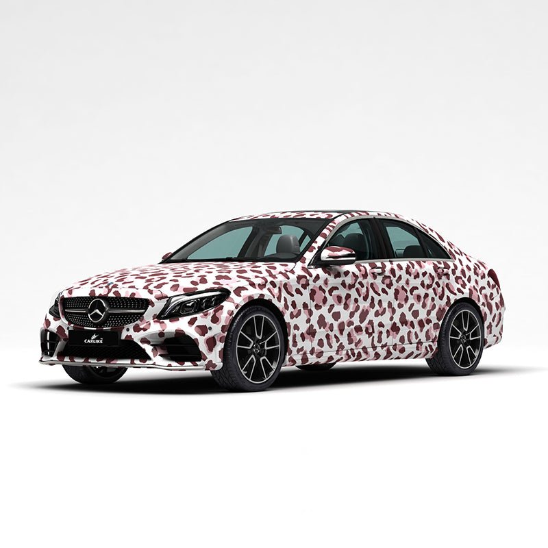 CARLIKE CL-WL011 Pattern Pink Leopard High-precision Printing Customized Car Vinyl Wrap - CARLIKE WRAP