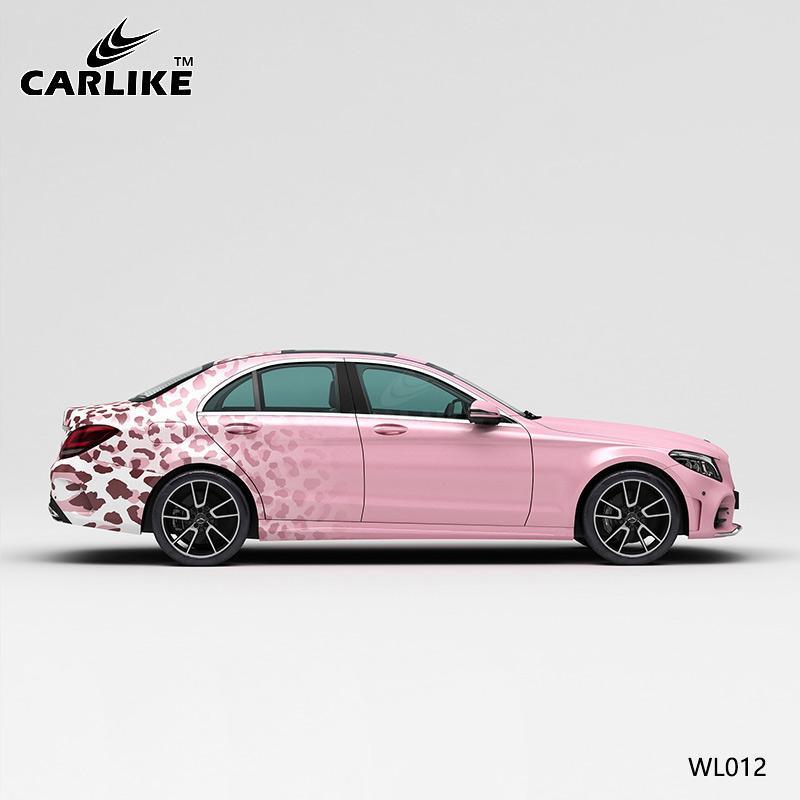 CARLIKE CL-WL012 Pattern Gradient Pink Leopard High-precision Printing Customized Car Vinyl Wrap - CARLIKE WRAP