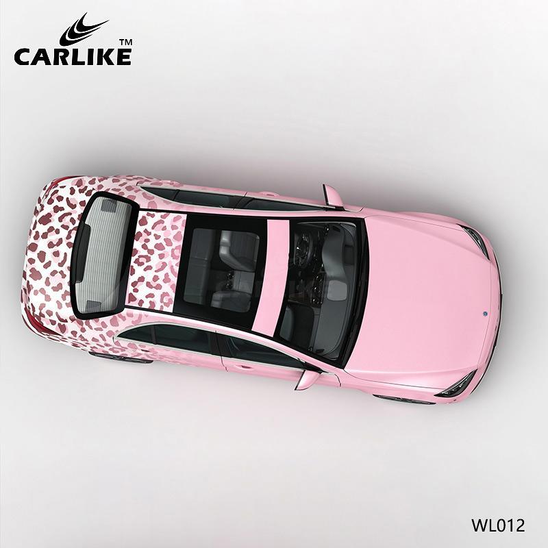 CARLIKE CL-WL012 Pattern Gradient Pink Leopard High-precision Printing Customized Car Vinyl Wrap - CARLIKE WRAP