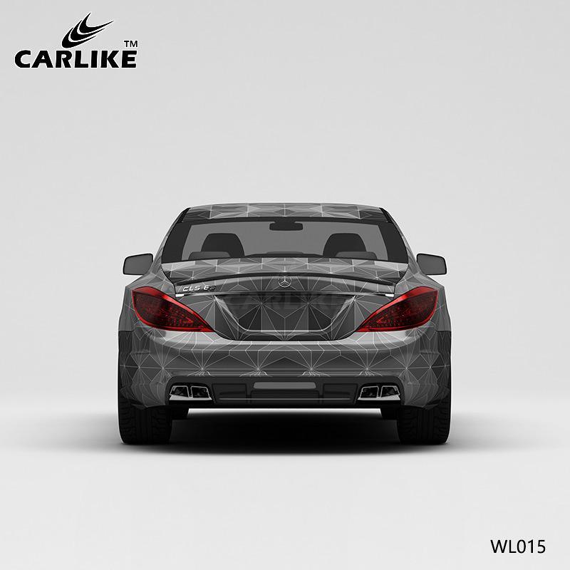 CARLIKE CL-WL015 Pattern Black and Gray Triangle Grid High-precision Printing Customized Car Vinyl Wrap - CARLIKE WRAP