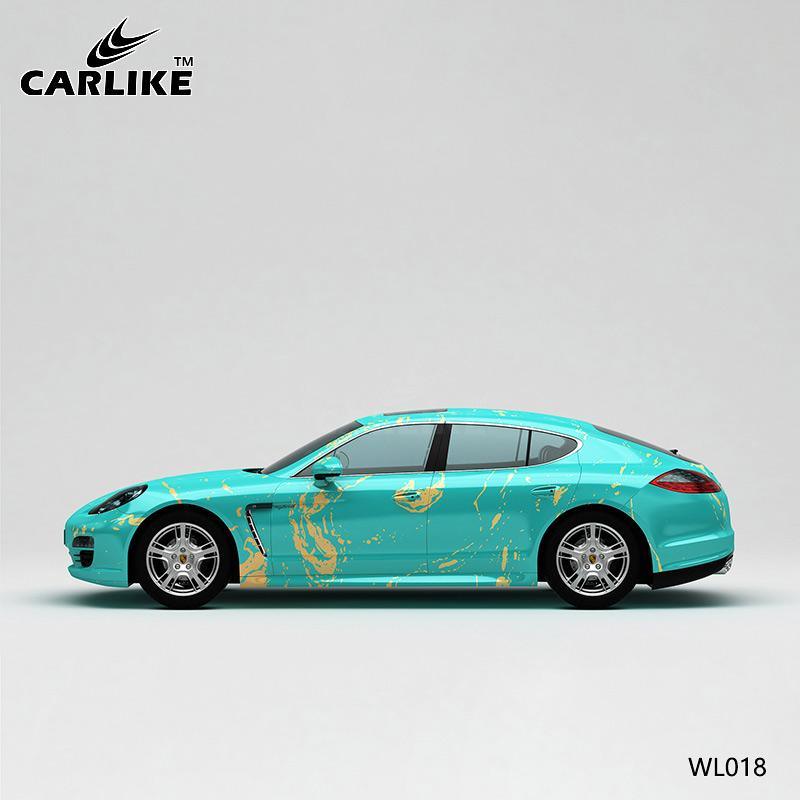 CARLIKE CL-WL018 Pattern Gold Foil Embellishment High-precision Printing Customized Car Vinyl Wrap - CARLIKE WRAP