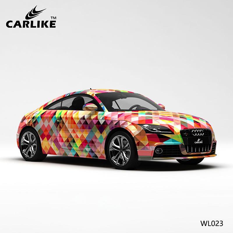 CARLIKE CL-WL023 Pattern Colorful Squares High-precision Printing Customized Car Vinyl Wrap - CARLIKE WRAP