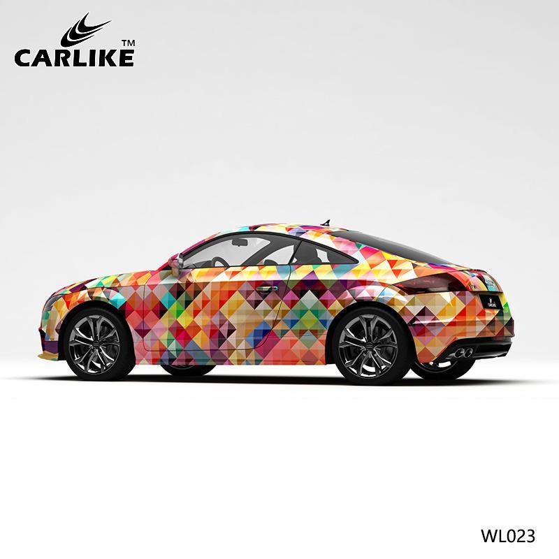 CARLIKE CL-WL023 Pattern Colorful Squares High-precision Printing Customized Car Vinyl Wrap - CARLIKE WRAP