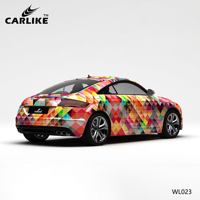 CARLIKE CL-WL023 Pattern Colorful Squares High-precision Printing Customized Car Vinyl Wrap - CARLIKE WRAP