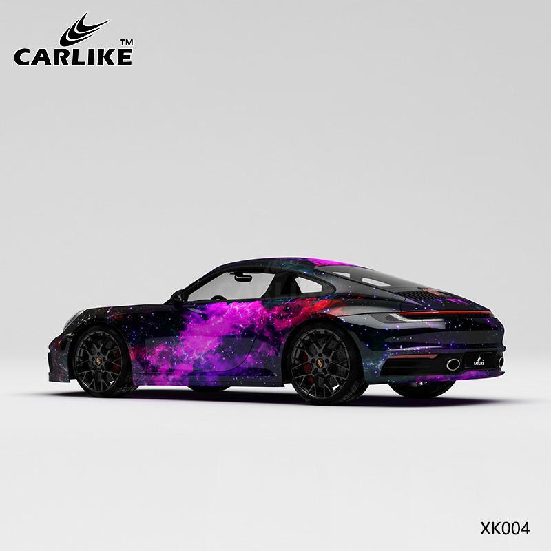 CARLIKE CL-XK004 Pattern Black Purple Starry Sky High-precision Printing Customized Car Vinyl Wrap - CARLIKE WRAP