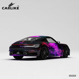 CARLIKE CL-XK004 Pattern Black Purple Starry Sky High-precision Printing Customized Car Vinyl Wrap - CARLIKE WRAP