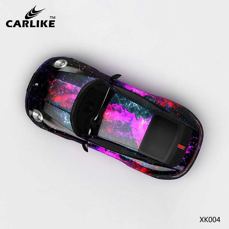 CARLIKE CL-XK004 Pattern Black Purple Starry Sky High-precision Printing Customized Car Vinyl Wrap - CARLIKE WRAP