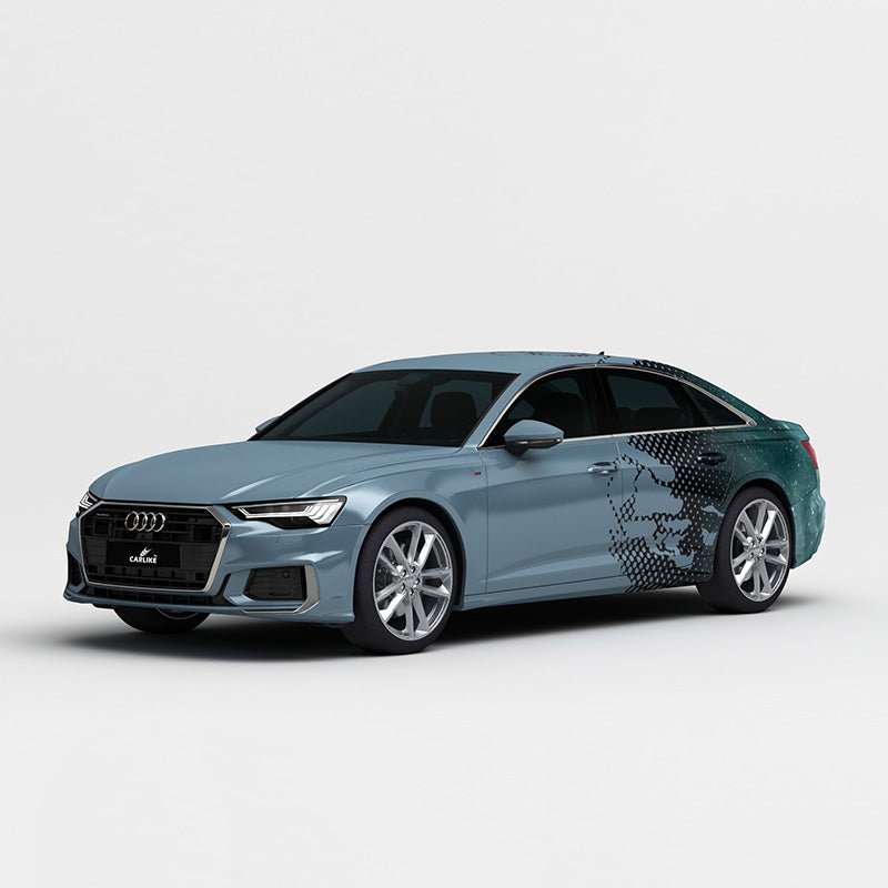 CARLIKE CL-XK005 Pattern Grey Blue Starry Sky High-precision Printing Customized Car Vinyl Wrap - CARLIKE WRAP