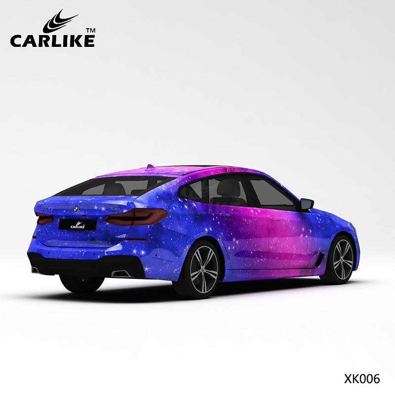 CARLIKE CL-XK006 Pattern Blue Pink Starry Sky High-precision Printing Customized Car Vinyl Wrap - CARLIKE WRAP