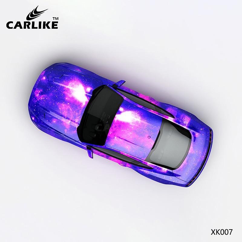 CARLIKE CL-XK007 Pattern Blue Pink Starry Sky High-precision Printing Customized Car Vinyl Wrap - CARLIKE WRAP
