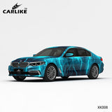 CARLIKE CL-XK008 Pattern Blue Black Lightning High-precision Printing Customized Car Vinyl Wrap - CARLIKE WRAP