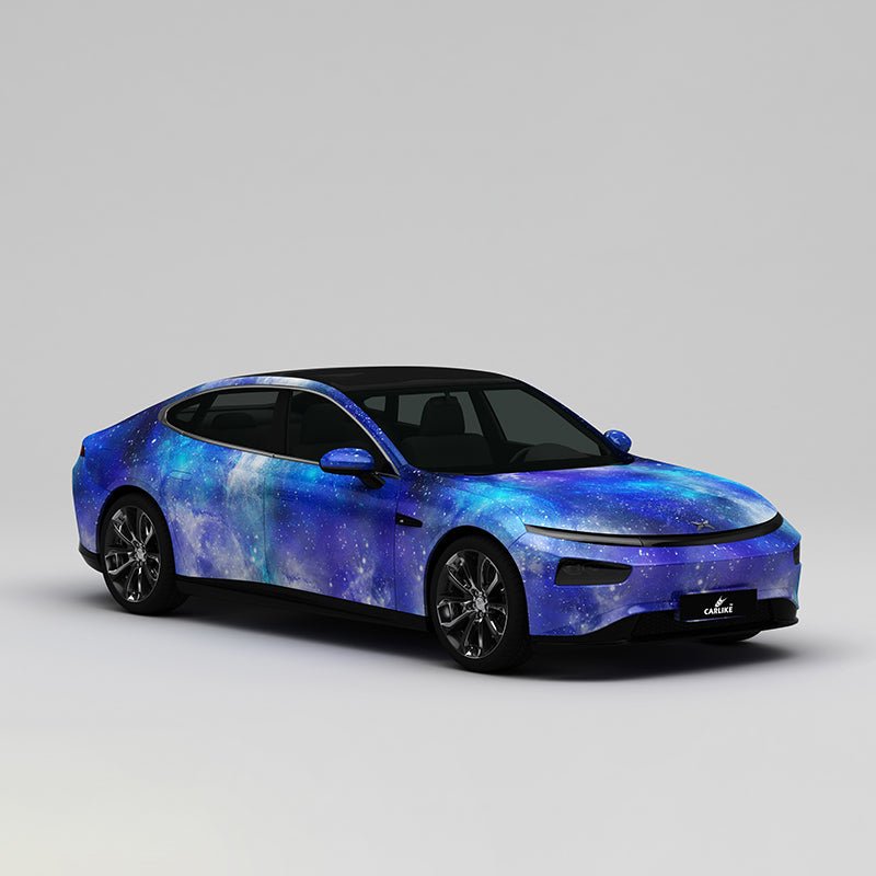 CARLIKE CL-XK009 Pattern Blue Starry Sky High-precision Printing Customized Car Vinyl Wrap - CARLIKE WRAP