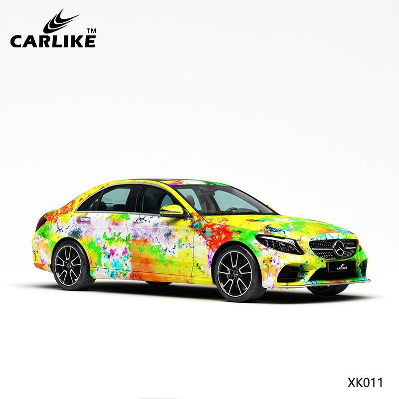 CARLIKE CL-XK011 Pattern Green Starry Sky High-precision Printing Customized Car Vinyl Wrap - CARLIKE WRAP