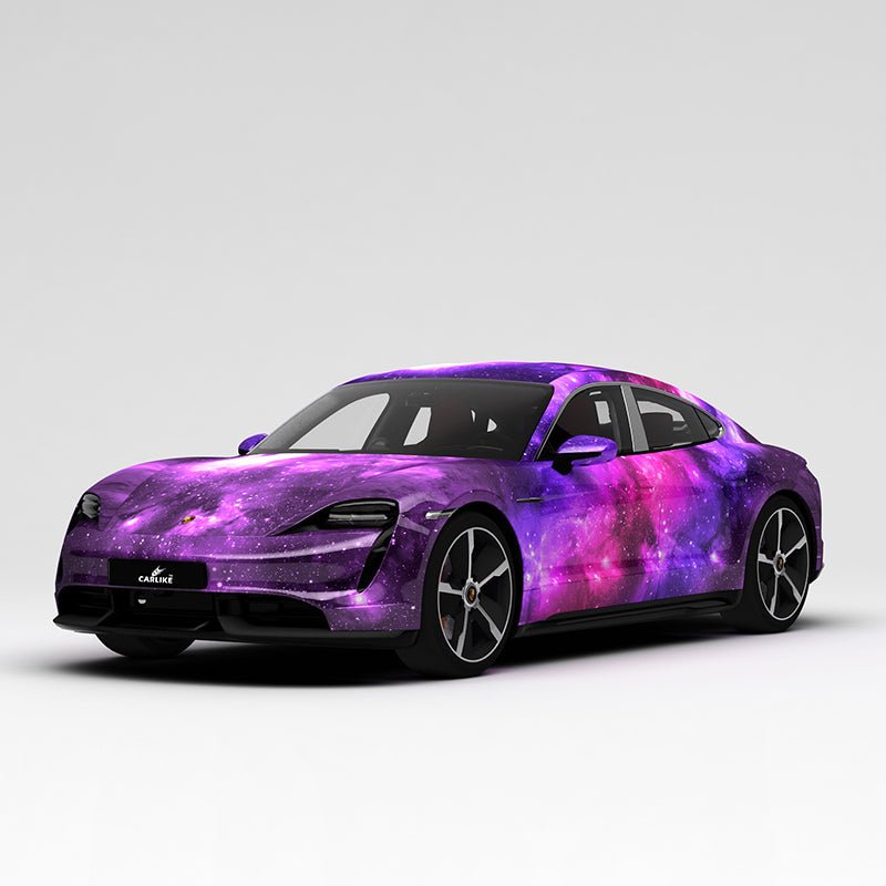 CARLIKE CL-XK012 Pattern Purple Pink Starry Sky High-precision Printing Customized Car Vinyl Wrap - CARLIKE WRAP