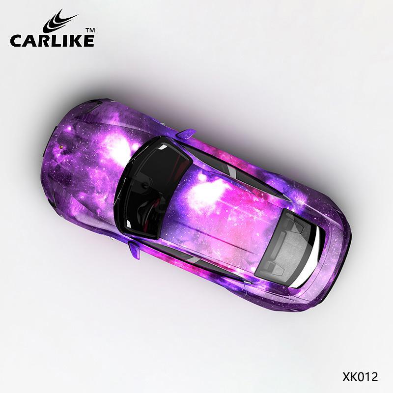 CARLIKE CL-XK012 Pattern Purple Pink Starry Sky High-precision Printing Customized Car Vinyl Wrap - CARLIKE WRAP