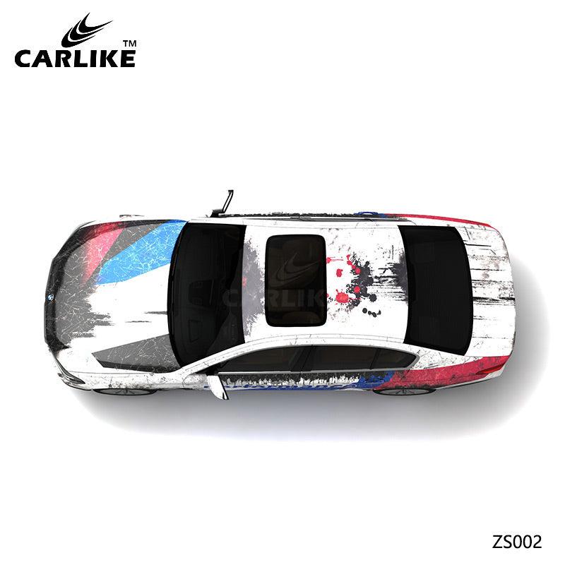 CARLIKE CL-ZS002 Pattern Biochemical Police High-precision Printing Customized Car Vinyl Wrap - CARLIKE WRAP