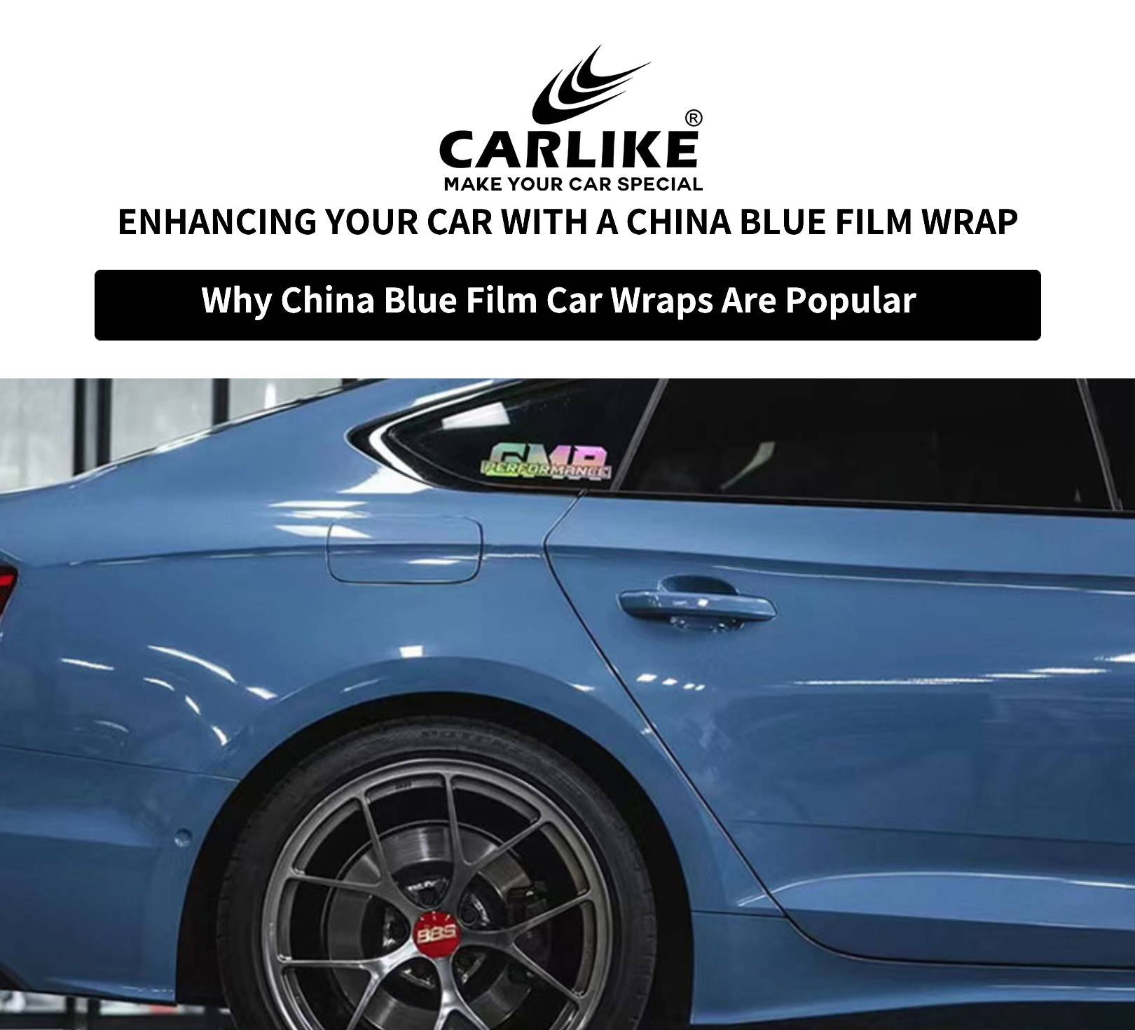 China Blue Car Body Wrapping Film Make Your Car New Style