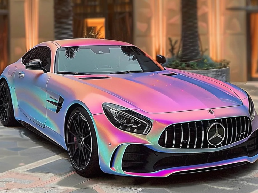 Chrome rainbow car vinyl