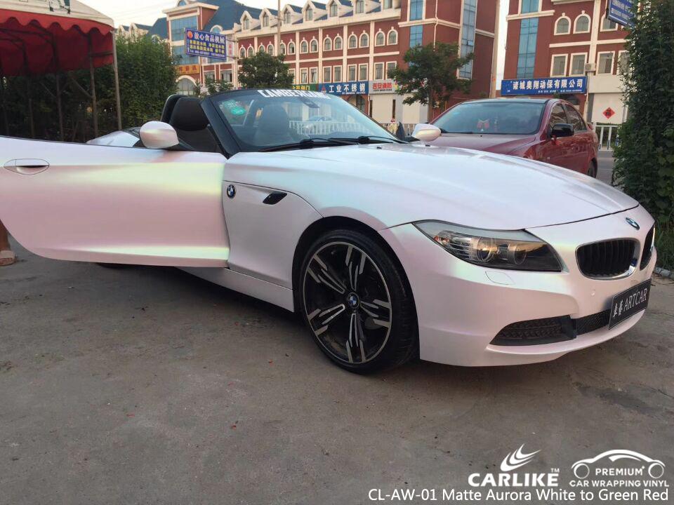 CARLIKE CL-AW-01 Matte Aurora White to Green Red Vinyl - CARLIKE WRAP