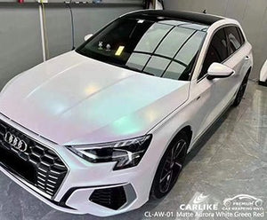 CARLIKE CL-AW-01 matte aurora white to green red vinyl for audi