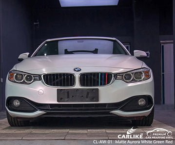 CARLIKE CL-AW-01 matte aurora white to green red vinyl for bmw - CARLIKE WRAP