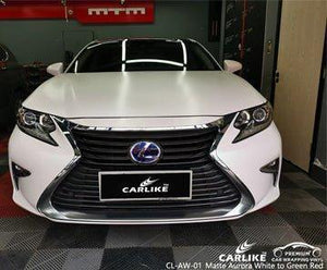 CARLIKE CL-AW-01 vinilo mate blanco aurora a verde rojo para lexus