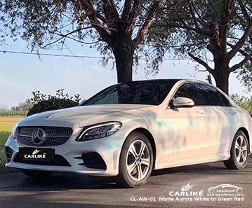 CARLIKE CL-AW-01 matte aurora white to green red vinyl premium car film Leipzig Germany - CARLIKE WRAP