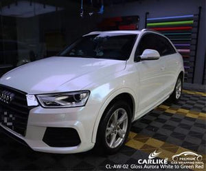 CARLIKE CL-AW-02 gloss aurora white to green red vinyl for audi