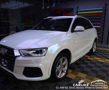 CARLIKE CL-AW-02 gloss aurora white to green red vinyl for audi - CARLIKE WRAP