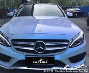 CARLIKE CL-CC-01 vinilo camaleón candy magic gris azul para mercedes-benz