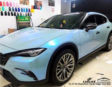 CARLIKE CL-CC-01 CHAMELEON CANDY MAGIC GREY BLUE VINYL WRAP Mazda - CARLIKE WRAP