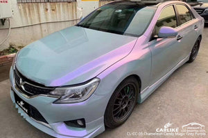 CARLIKE CL-CC-05 CHAMELEON CANDY VINILO MÁGICO GRIS PÚRPURA para envoltura de automóvil