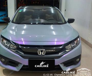 CARLIKE CL-CC-05 chameleon candy magic grey purple vinyl for Honda - CARLIKE WRAP