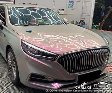 carlike CL-CC-10 chameleon candy magic nardo grey green vinyl for hongqi - CARLIKE WRAP