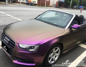 CARLIKE CL-CE-01 CHAMELEON ELECTRO METÁLICO ENVOLTURA DE VINILO PÚRPURA A ORO AUDI 