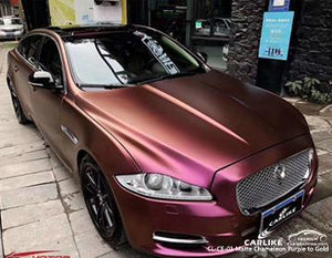 CARLIKE CL-CE-01 CHAMELEON ELECTRO METALLIC PURPLE TO GOLD VINYL WRAP JAGUAR