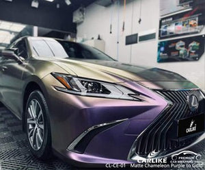 CARLIKE CL-CE-01 vinilo mate camaleón electro metalizado violeta dorado para lexus