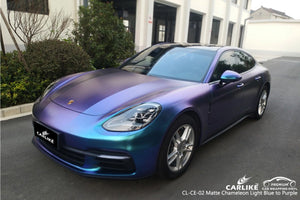 CARLIKE CL-CE-02 VINILO ELECTRO METALIZADO CHAMELEON AZUL CLARO A MORADO PARA PORSCHE