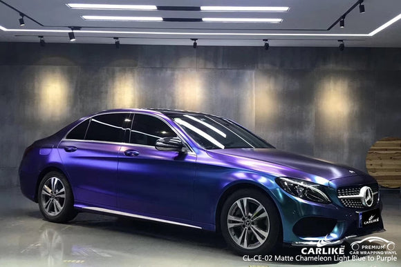 CARLIKE CL-CE-02 CHAMELEON ELECTRO METALLIC LIGHT BLUE TO PURPLE VINYL For Wrap Car - CARLIKE WRAP