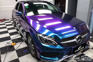 CARLIKE CL-CE-12 BRILLO CAMALEÓN ELECTRO METALIZADO VINILO AZUL CLARO A PÚRPURA Para rotular el automóvil