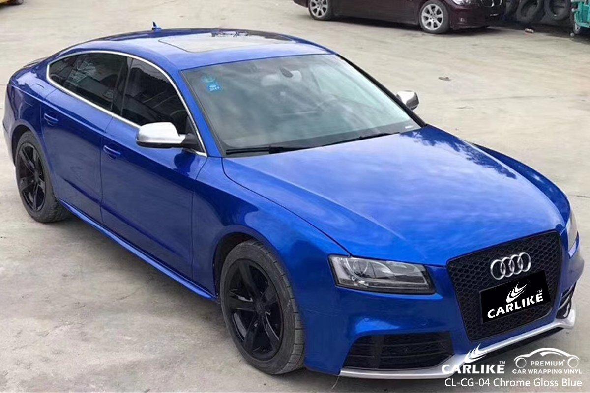 CARLIKE CL-CG-04 CHROME GLOSS BLUE VINYL For Wrap Car