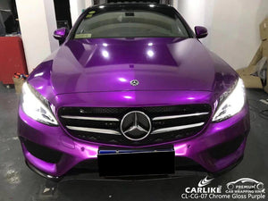 CARLIKE CL-CG-07 CHROME GLOSS PURPLE VINYL CAR BODY WRAP MERCEDES-BENZ