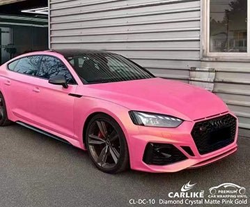 CARLIKE CL-DC-10 diamond crystal matte pink gold vinyl for audi - CARLIKE WRAP