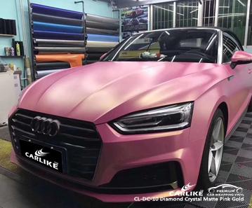 CARLIKE CL-DC-10 diamond crystal matte pink gold vinyl wrapping stickers Bremen Germany - CARLIKE WRAP