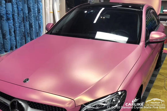 CARLIKE CL-DC-10 DIAMOND CRYSTAL PINK GOLD VINYL For Mercedes - CARLIKE WRAP