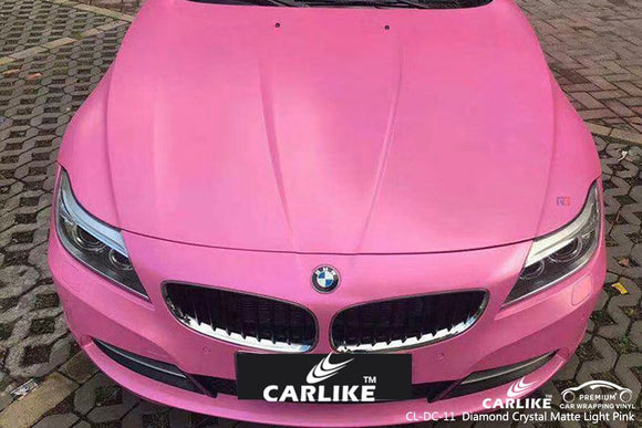 CARLIKE CL-DC-11 diamond crystal matte light pink vinyl auto wrap Provence-Alpes-Cote d'Azur France - CARLIKE WRAP