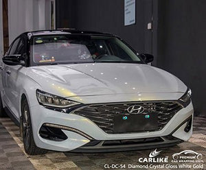 CARLIKE CL-DC-54 diamond crystal gloss white gold vinyl for hyundai