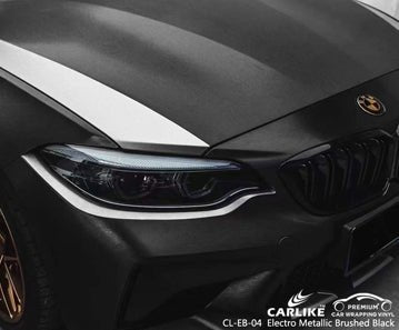 CARLIKE CL-EB-04 electro metallic brushed black vinyl for bmw - CARLIKE WRAP