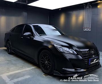 CARLIKE CL-EM-01 matte electro metallic satin black vinyl air free wrap Hamburg Germany - CARLIKE WRAP