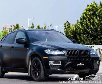 CARLIKE CL-EM-01 matte electro metallic satin black vinyl for bmw - CARLIKE WRAP